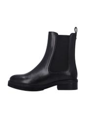 Women's black leather Chelsea boots BUTYD-1278-99(Z26), side view of the product on a white background.