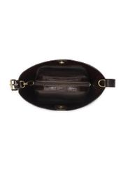 Burgundy croco women's handbag TOREC-1305-4D(Z26). Top view open on a white background.