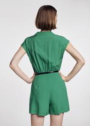 Women's short green jumpsuit KOBDT-0004-51(W21)-04