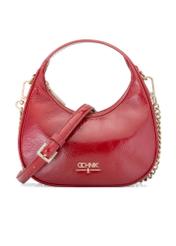 Red leather hobo bag TORES-1216-4B(W26), front product view on white background.