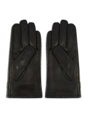 Men's leather adjustable gloves REKMS-0022A-99(Z25), product view from the back on a white background.