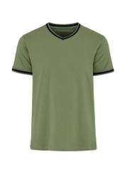 Green and black men's T-shirt TSHMT-0069-50(W24)-01