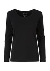 Women's black long sleeve blouse LSLDT-0038-99(KS)-03