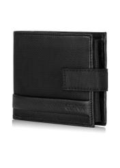 Black foldover clasp wallet for men PORMN-0016-99(Z23)-02