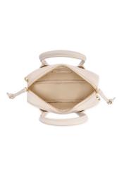 Small cream women's handbag TOREC-1234-0B(W26) - product view from above, on a white background.