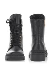 Women's knotted leather boots BUTYD-0851A-99(Z23)-03