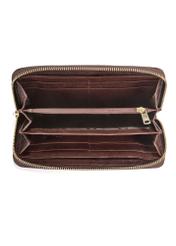 Large brown women's wallet PORES-0964-1H(Z26), product view from the inside on a white background.