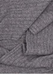 Gray woolen men's scarf SZAMT-0030-9B(Z26), close-up of the product material on a white background.