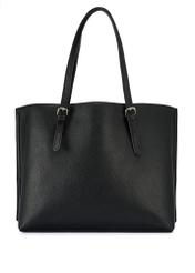 Black large shopper bag TOREC-1088-99(Z25), product view from the back on a white background.