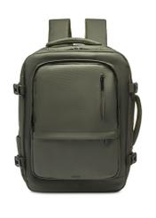 Large khaki travel backpack PLCMN-0018-8D(Z26) - front product view, on white background.