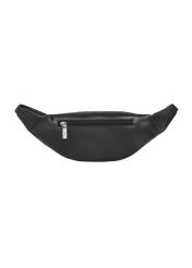 Black leather waist bag TORES-1379-99(Z26), back view of the product on a white background.
