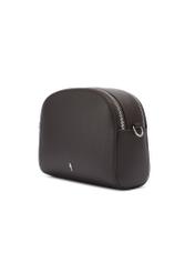 Small brown two-compartment leather women's handbag TORES-1349-1H(Z26), diagonal product view on a light background.