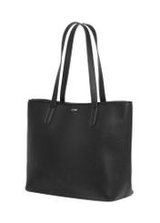 Women's shopper bag in black TOREC-0816-9I(Z26), diagonal product view on a white background.