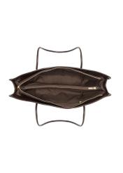 Brown women's shoulder bag TOREC-1237-1I(W26), product view inside on white background.