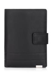 Black leather men's wallet PORMS-0143-99(Z23)-01