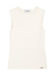 Women's white cotton blouse BLUDT-0211-0B(Z26), front product view on white background.