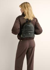 Black women's backpack croco TOREC-1263-9G(Z26)