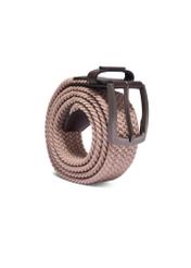 Cream braided men's belt PASMT-0004-0B(Z26), diagonal product view on white background.