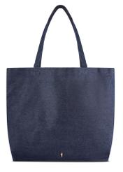 TOREN-0334-7H(W26) denim shopper bag, front product view on white background.