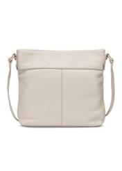 Cream leather women's shoulder bag TORES-0896C-12(W25) - back view of the bag on a white background.