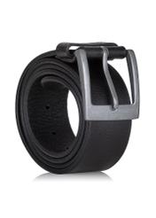 Men's black leather belt PASMS-0245-99(Z23)-02