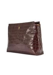 Burgundy croco women's handbag TORES-1159E-49(Z25), diagonal product view on a white background.