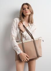 Two-color women's shopper bag TOREC-0780-15(W23)-07