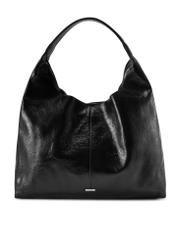 Large leather black women's handbag TORES-1179-9F(Z26), front product view on white background.