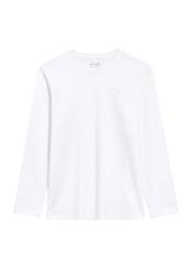 Men's white long sleeve blouse LSLMT-0008-11(Z25), front product view on white background.