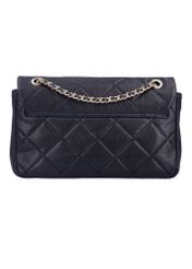 Elegant black women's shoulder bag TORES-1399-9P(Z26), product view from the back on a white background.
