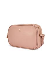 Small pink leather women's handbag TORES-0466E-5D(W26) - diagonal product view, on a white background.