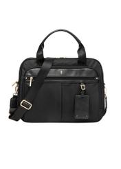Black laptop bag TOREN-0352-99(Z26), front product view on white background.