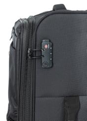 Medium suitcase on wheels WALNY-0048-99-24(W26), close-up of the product zipper on a white background.