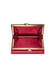 Red leather women's wallet PL-189-4B(KS), product view inside on white background.