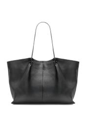 Black large leather women's handbag TORES-1181-99(Z25), product view from the back on a white background.