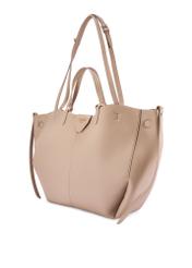 Beige large shopper bag TOREC-1201-1B(W26)