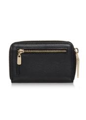 Women's black leather wallet PORES-0832-99(W23)-02