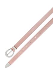 Pink women's leather belt PASDS-0325-31(W25) - product view on white background.