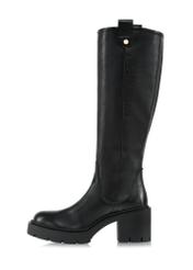 Black leather women's high-heeled boots BUTYD-1096-99(Z24)-03