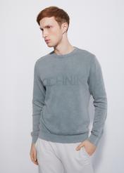 Grey men's logo sweater SWEMT-0129-91(W23)-02