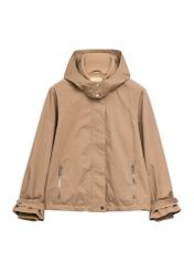 Beige women's transition jacket KURDT-0644-1D(Z26) - front product view, on a white background.