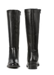 Black leather women's boots BUTYD-1183-99(Z25)