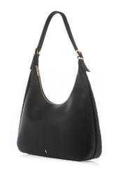 Black women's shopper bag TOREC-1238-99(W26), diagonal product view on a white background.