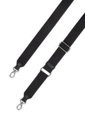 Leather black women's shoulder bag TORES-1347-9I(Z26), view of the product strap on a white background.