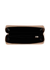 Large gold-colored leather women's wallet PORES-1028-2X(Z26), product view inside on white background.
