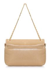 Beige women's handbag with pearls TOREC-0787-81(W23)-04