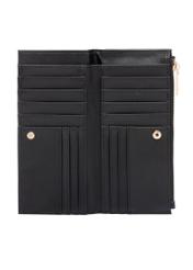 Black women's wallet POREC-0429-99(W26), product view inside on white background.