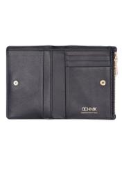 Black leather women's wallet PORES-1012-99(Z26), product view inside on white background.