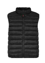 Black men's quilted vest KAMMT-0006-99(Z25), product visible from the front on a white background.