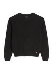 Black women's sweater SWEDT-0238-99(Z25), front product view on white background.